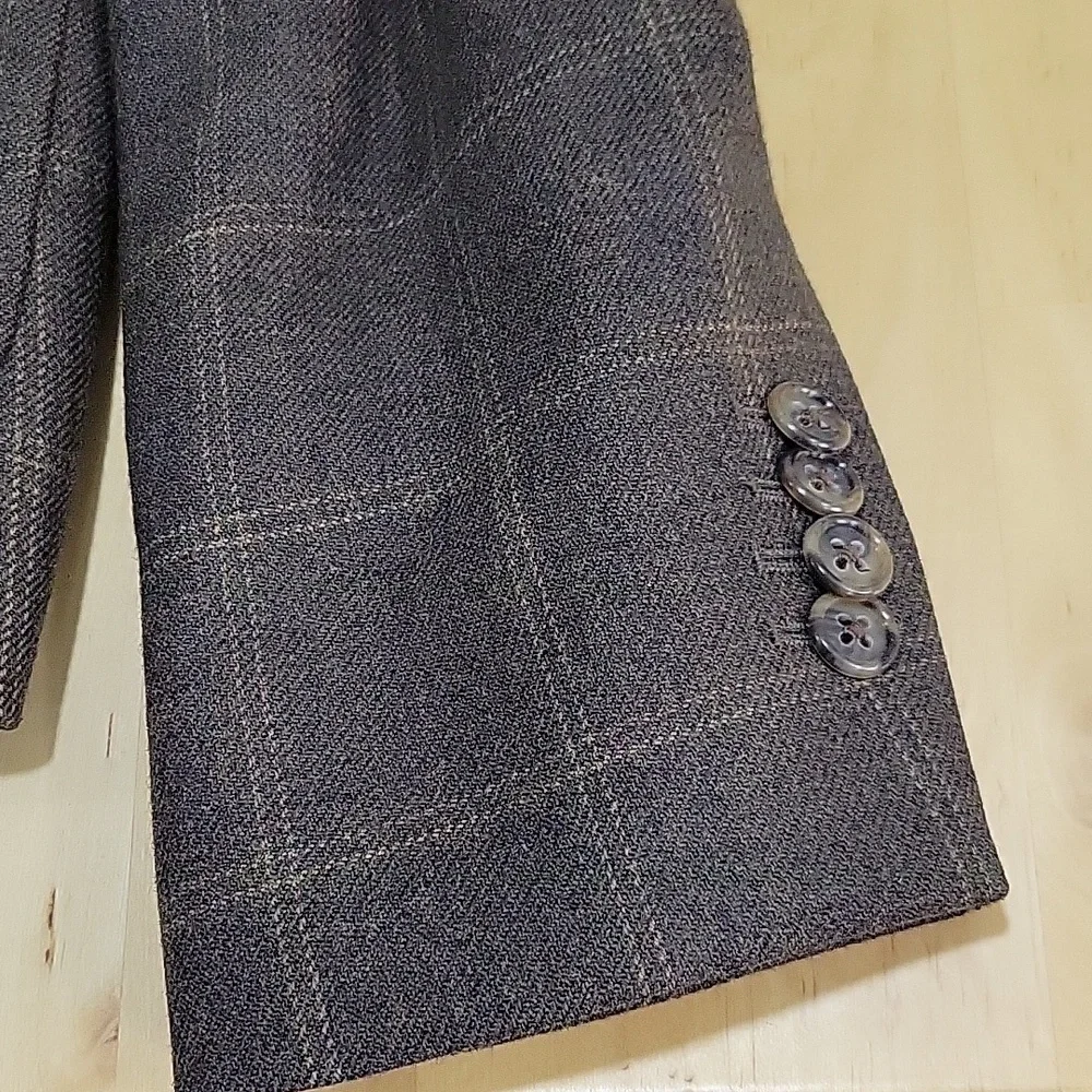 Brooks Brothers Wool Blazer Size 10 Brown - Picture 3 of 6